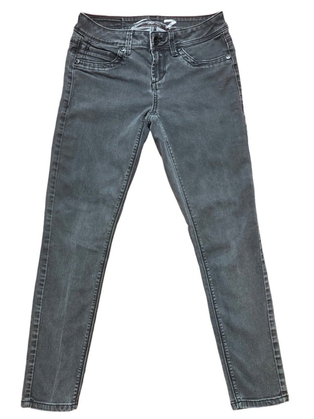 Seven7 Skinny Jeans Women's 4 Gray Black Stretch Denim Classic Slim Fit Pants